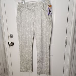 NWT Lee Slender Secret Mid Rise Straight Leg Snakeskin Pattern Size 18 Plus‎